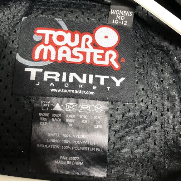 TourMaster Trinity Black Motorcycle Jacket Women's Size M 10-12 - Picture 4 of 5